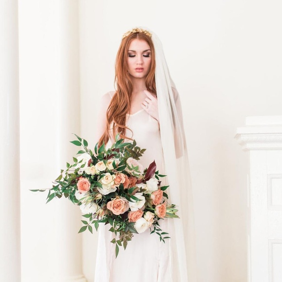 Handmade Accessories - New Handmade Silk Chiffon Wedding Veil